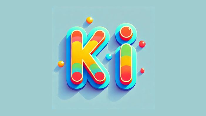 Ein KI-erstelltes Logo mit den Buchstaben "KI"