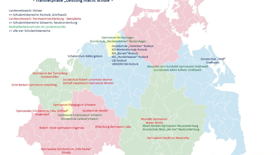 Schaubild der Landesnetzwerke "Leistung macht Schule"